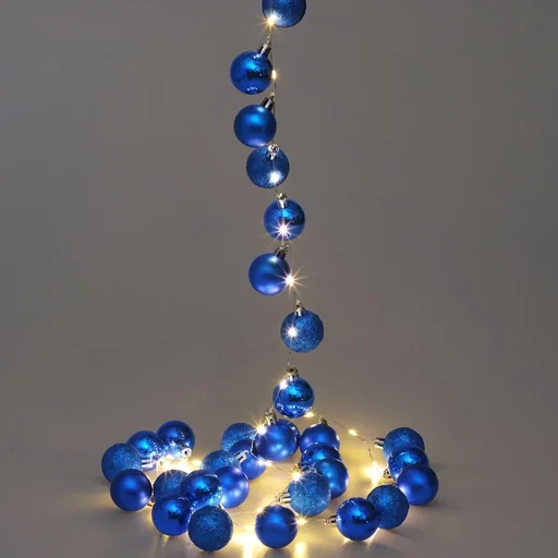 "Weihnachtsbeleuchtung Kugeln 40-LED - Blau - 2m image"