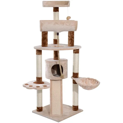 "Kratzbaum Katzenbaum Kletterbaum Spielbaum beige image"