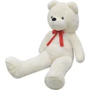 Teddybär XXL 160 cm aus weichem Plüsch weiß
