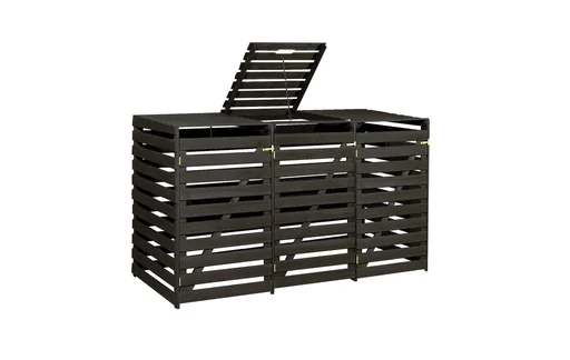 "Mülltonnenbox für 3 Tonnen a 240 L, anthrazit imprägniert image"