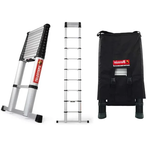 "Eco Line Teleskopleiter 3,8 m - 12 Stufen MIT Tragetasche image"