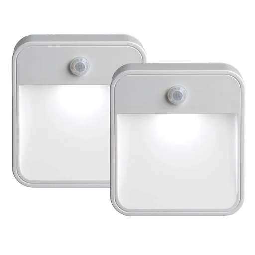 "LED Treppenlicht weiß mit Bewegungsmelder MB720 IP44 2er Pack 20 Lumen image"