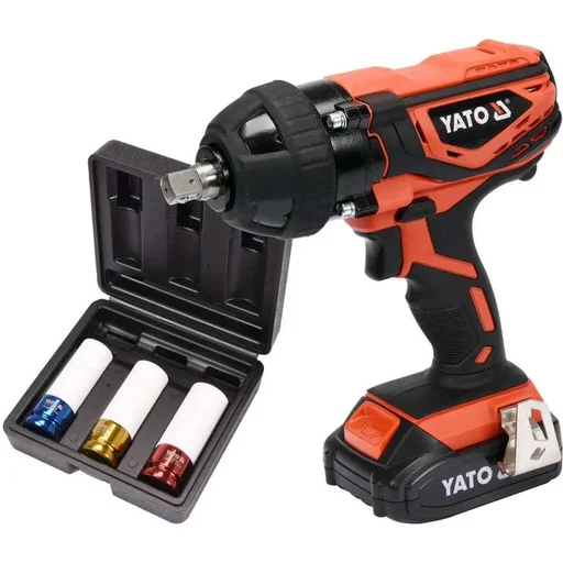 "Akku-Schlagschrauber mit Steckdosen inkl. Koffer, Akku und Ladegerät - 18V - 300Nm image"