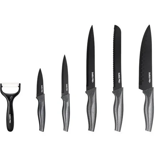 "Küchenmesserset - 6-teilig - Carbon - Schwarz image"