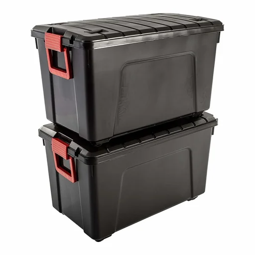 "Multi Aufbewahrungsbox 110 Liter, mit Rollen, 2er Set image"
