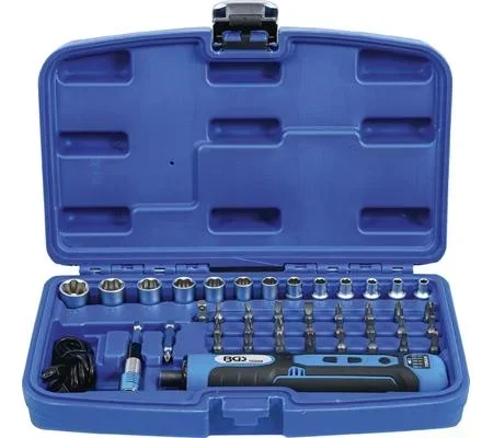 "Akku-Schraubendreher inklusive Bit- und Steckschlüsselset 41-teilig image"